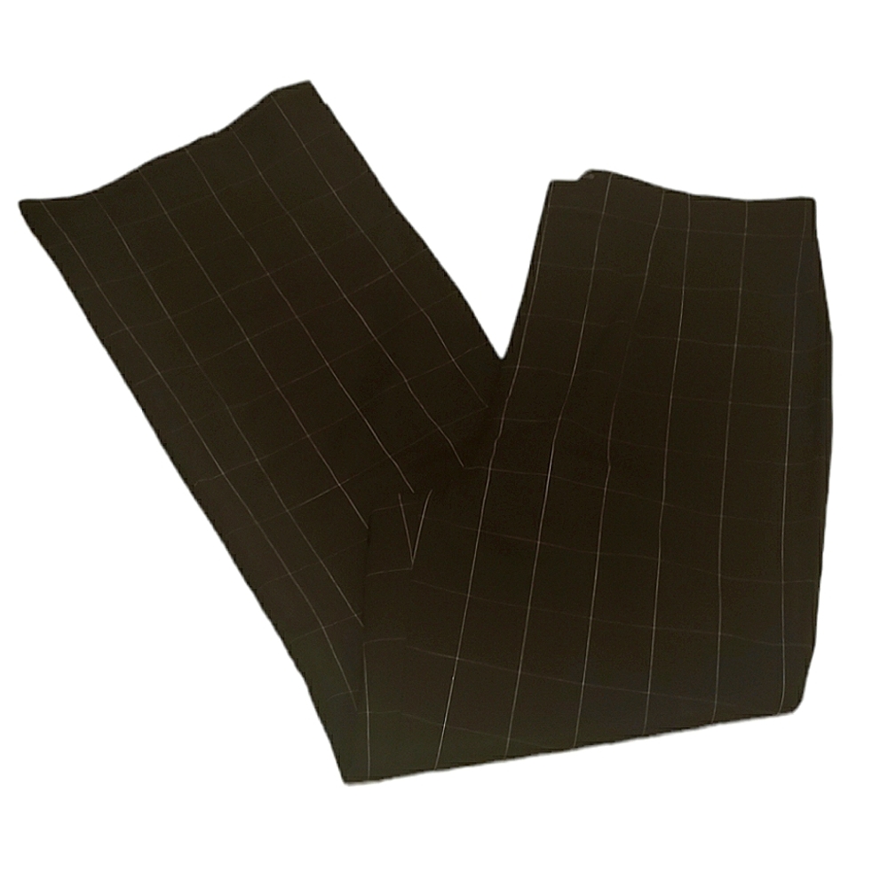 Banana Republic size 14 black trousers with white plaid pinstriping